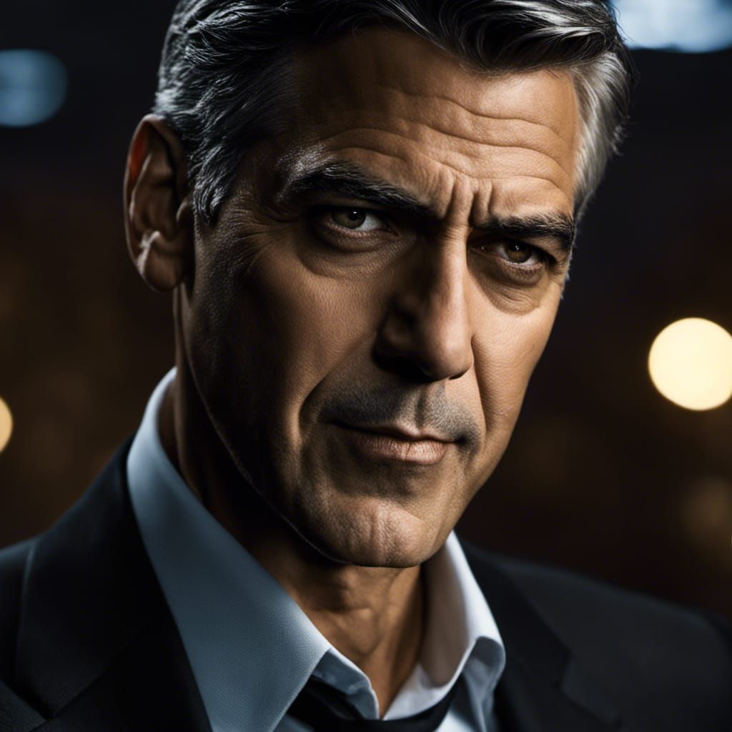 George Clooney as Dark Knight: Cinematic Portrait