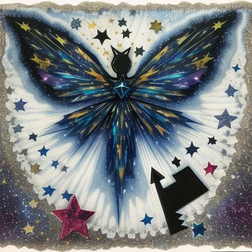 Gothic Rayograph: Wishing on Glittering Glass Stars