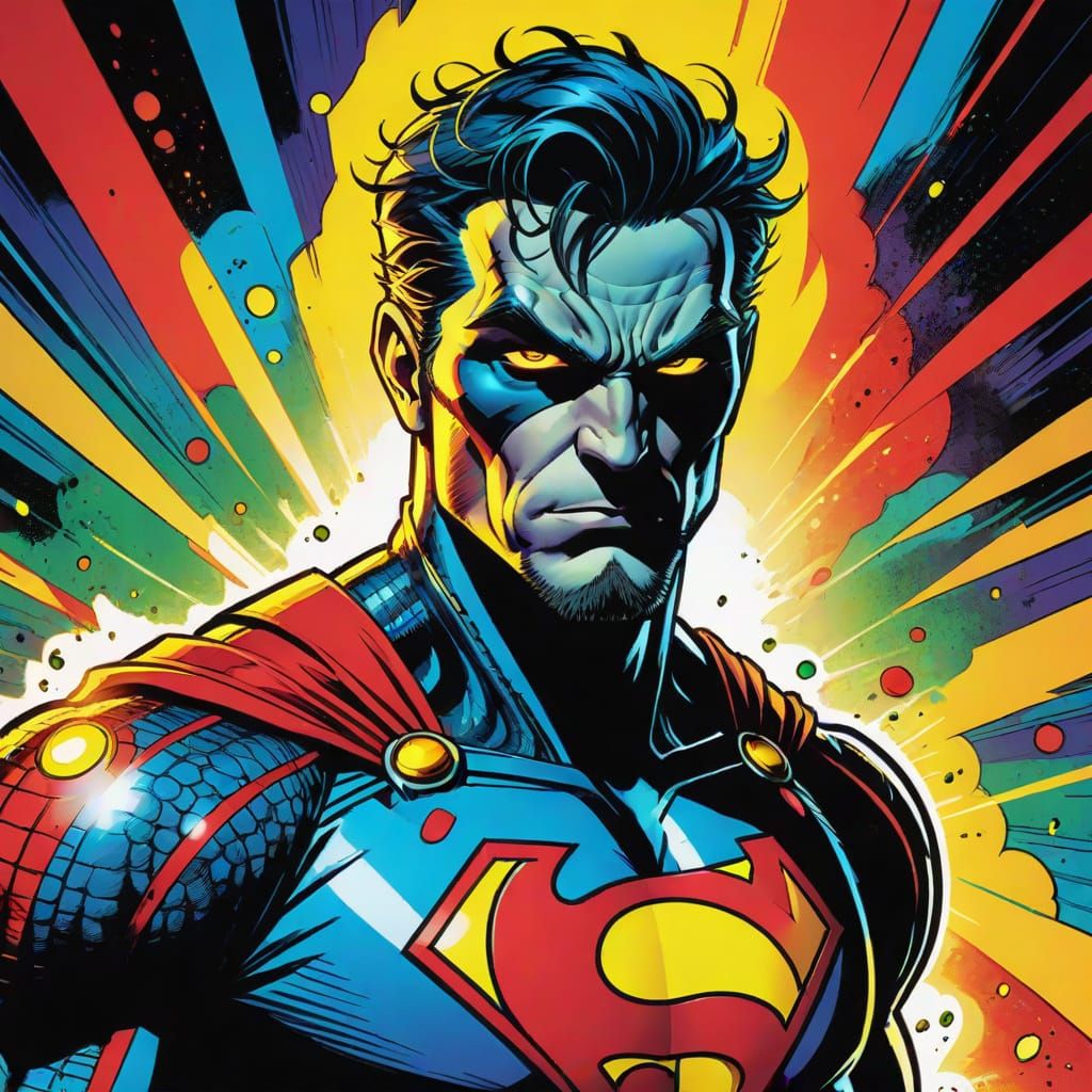 Lucky Man Comic Book Art: Energetic Hero