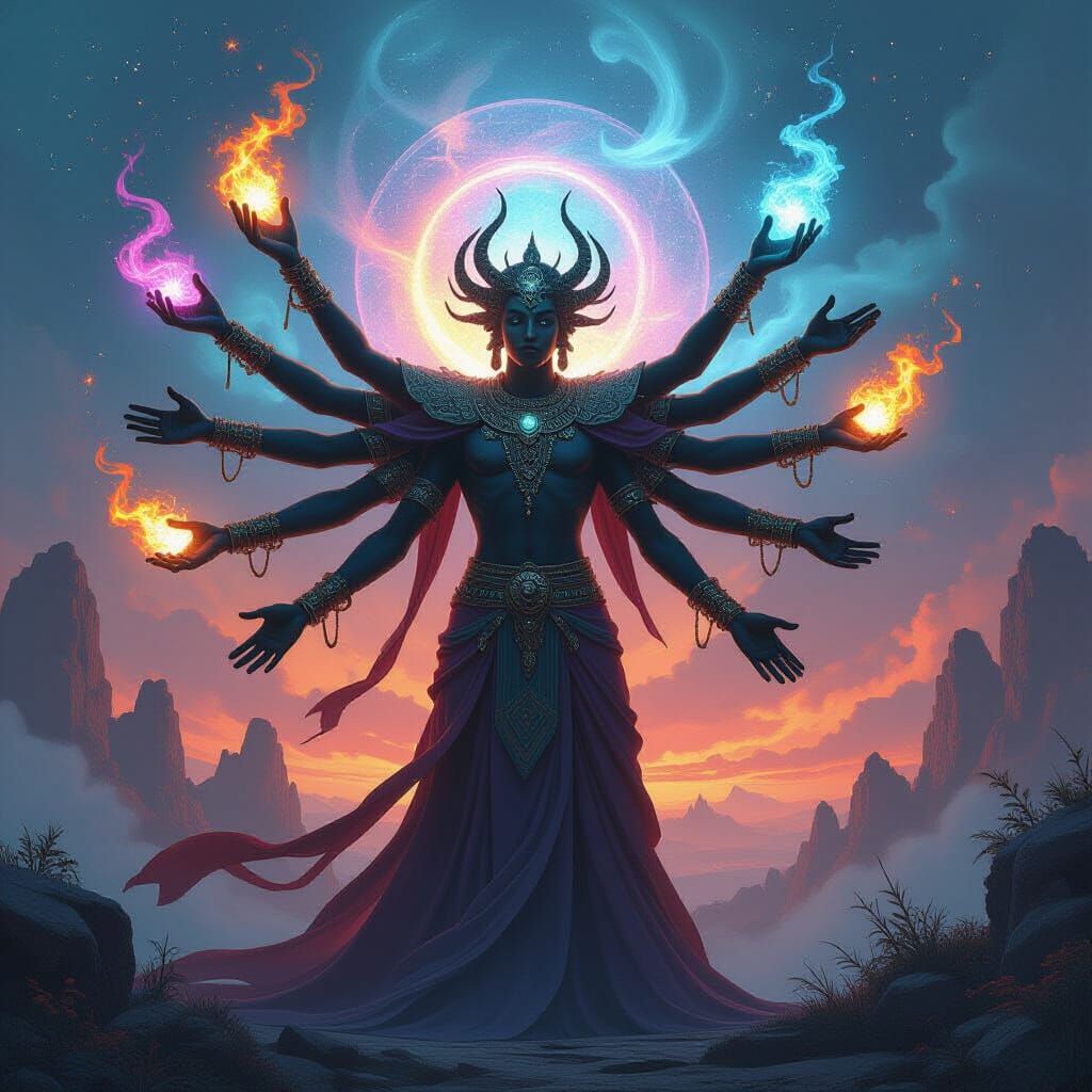 Cosmic Entity Reaching Across Universes