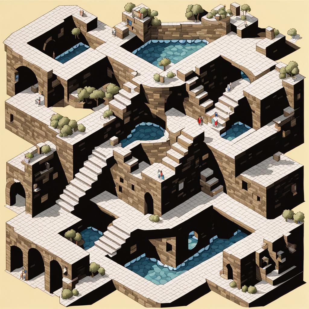 Isometric Design in Escher Style