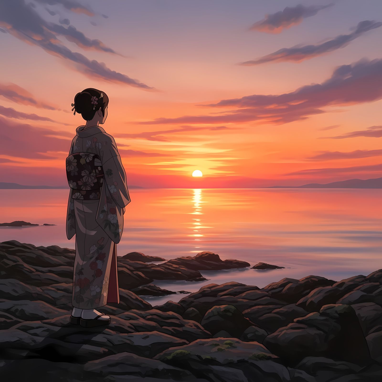 Sunset Over the Ocean: A Beautiful Sky