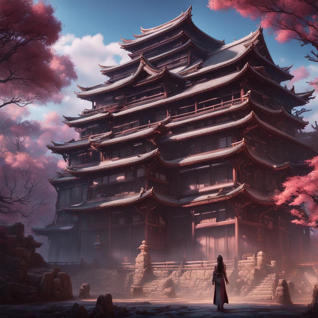 Detailed Matte Painting of Nezuko in 8K