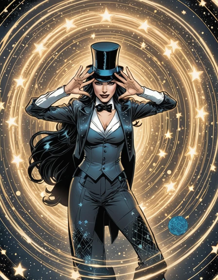 Zatanna Zatara with Magical Stars