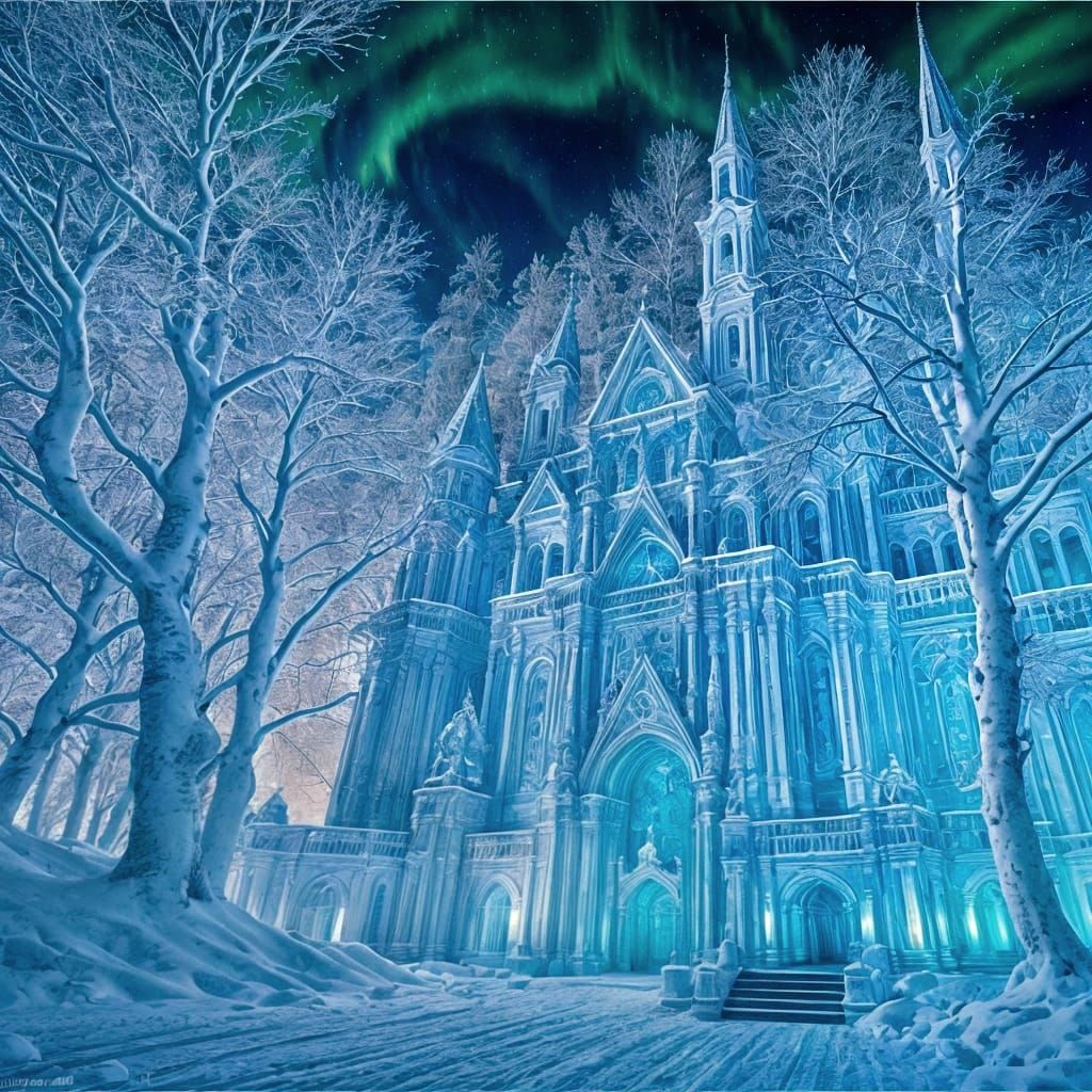 Enchanting Gothic Winter Palace of Twin Goddesses