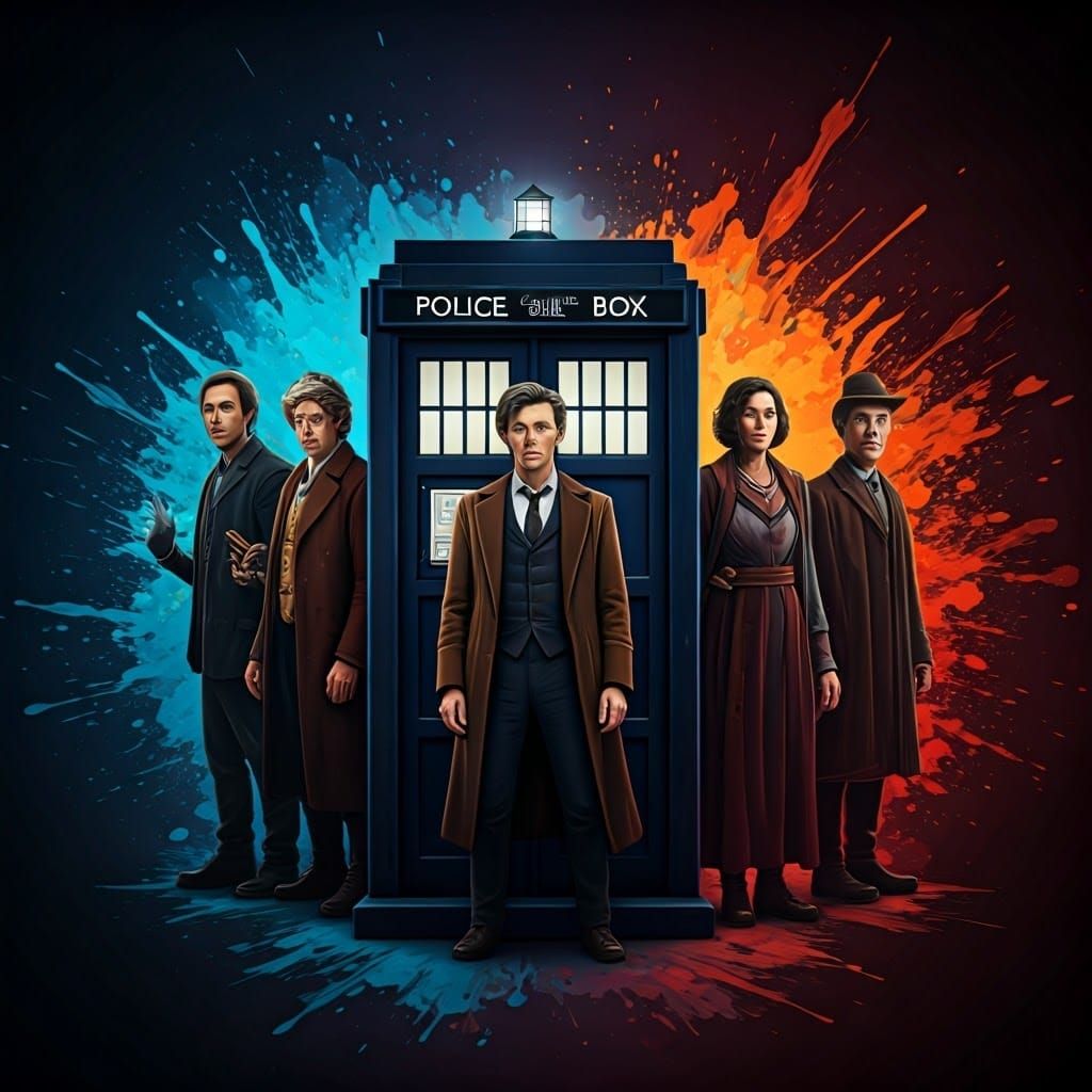 Doctor Who and TARDIS in Fantasy Concept Art