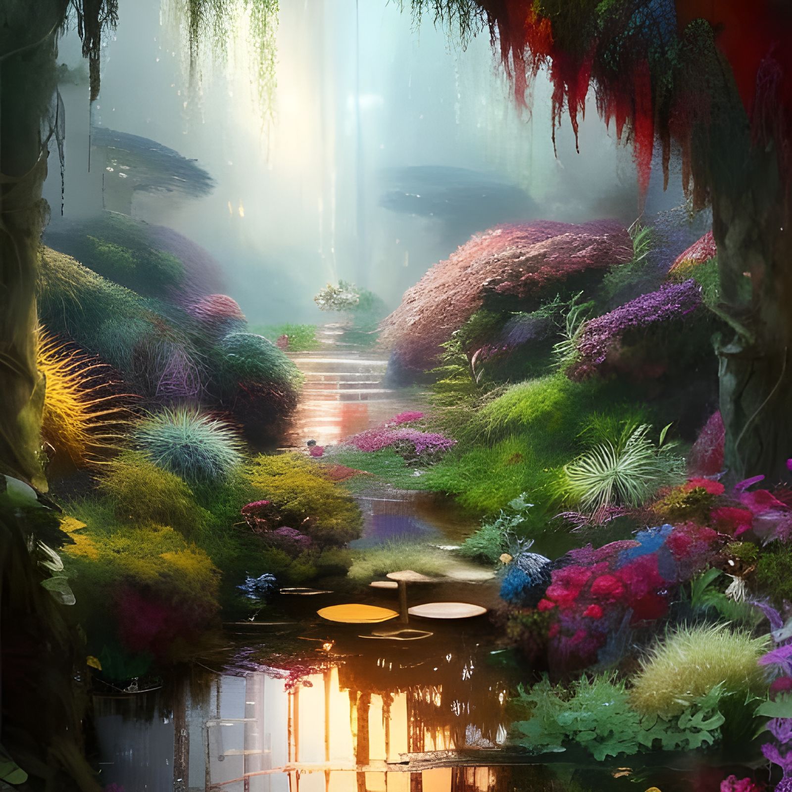 Intricate Hypermaximalist Hedge Maze: A Breathtaking Masterp...