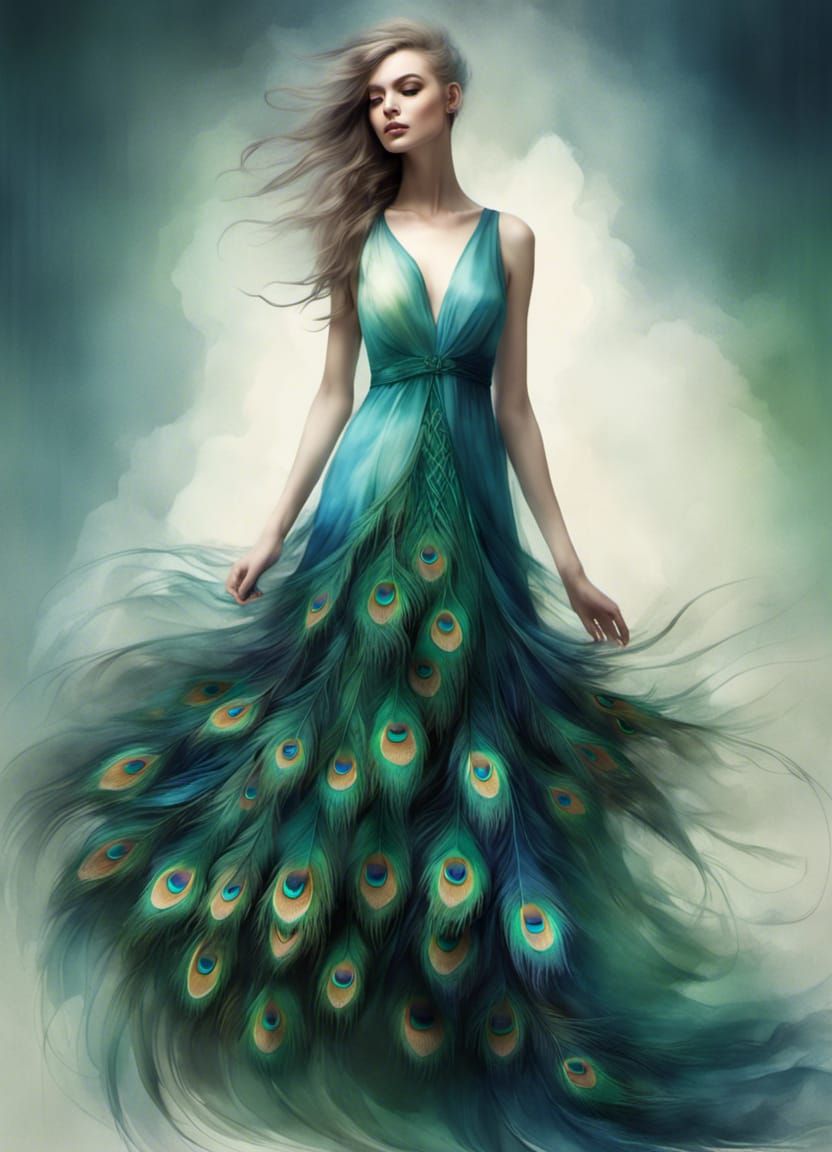 Peacock dress