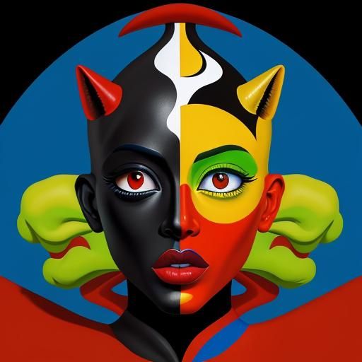 Abstract Surrealism: A Matte Oil Painting