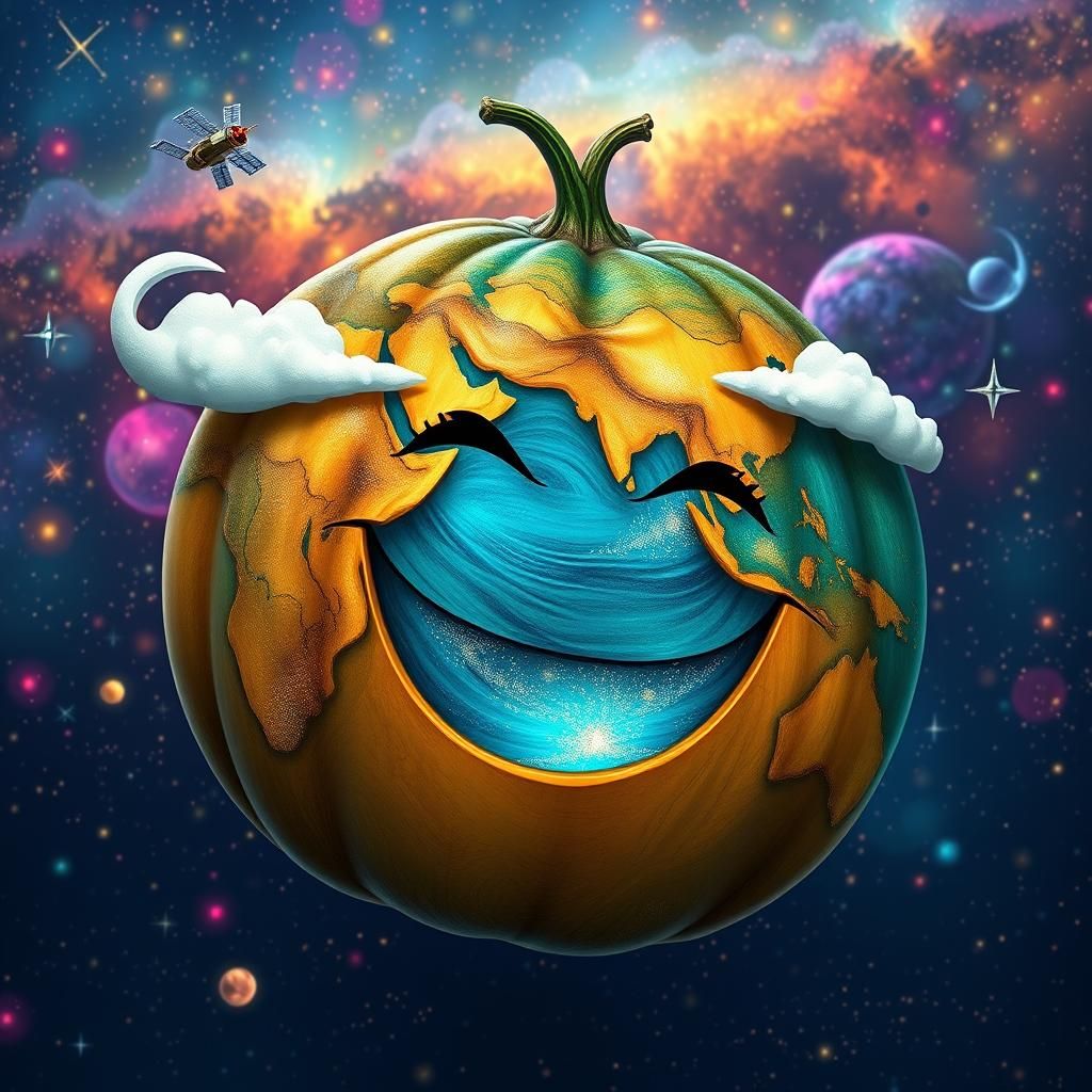 Gourd Globe Earth: Whimsical, Vibrant, and Joyful
