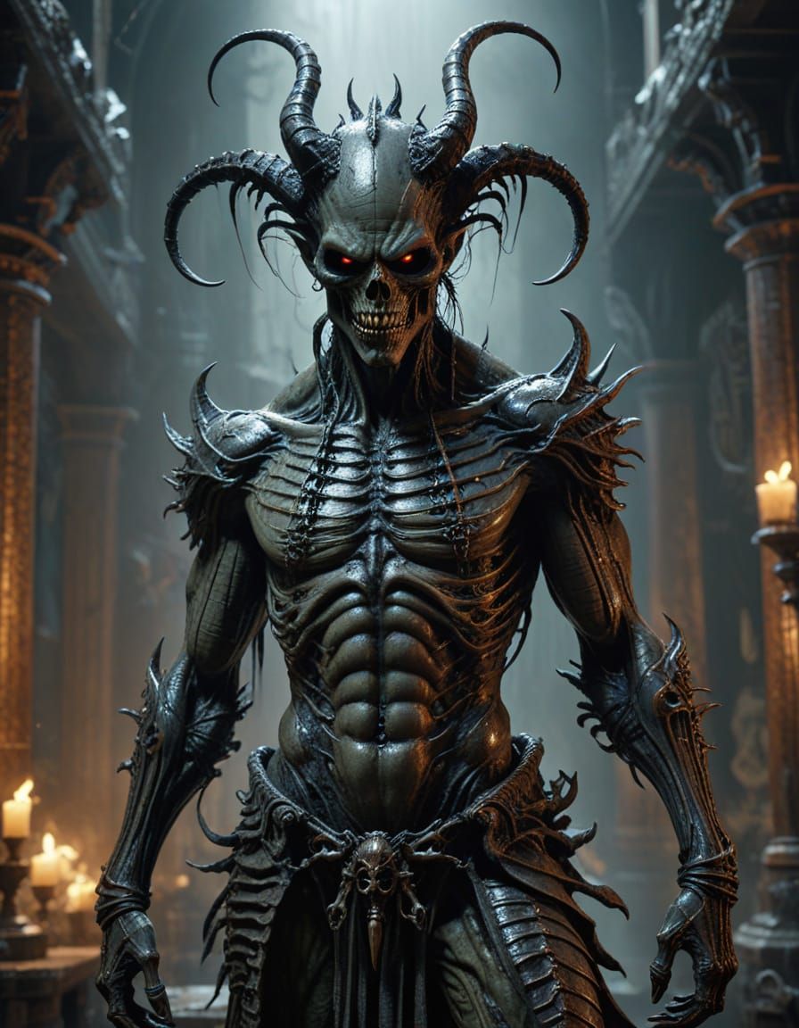 Surreal Dancer of Dark, Grotesque Horror in Shin Hanga Style