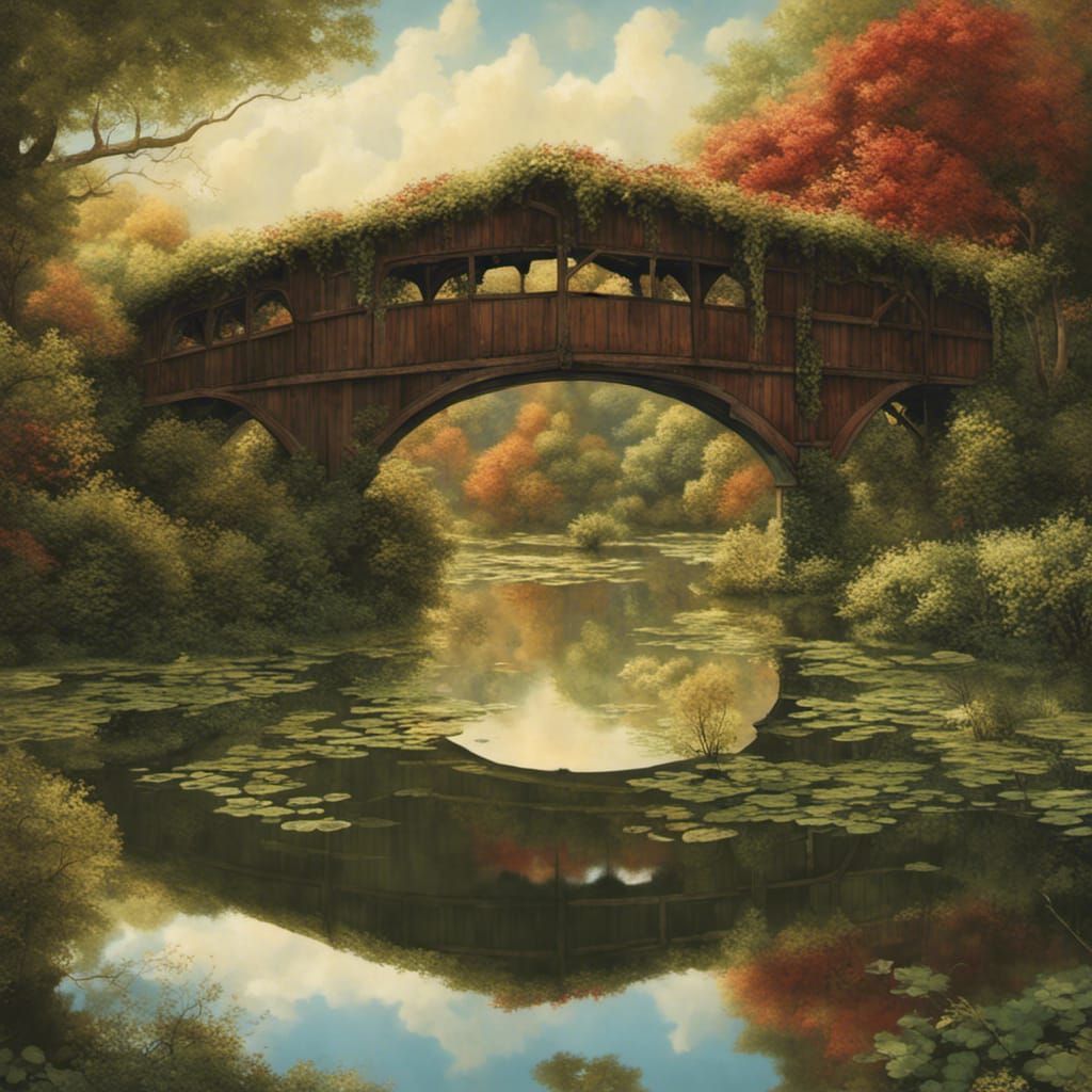 Imagine an idyllic countryside setting featuring a vintage c...