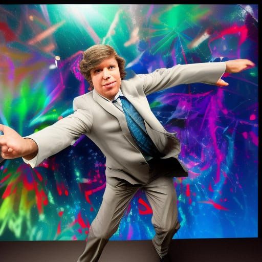 Hyperrealistic Image of Tucker Carlson Dancing