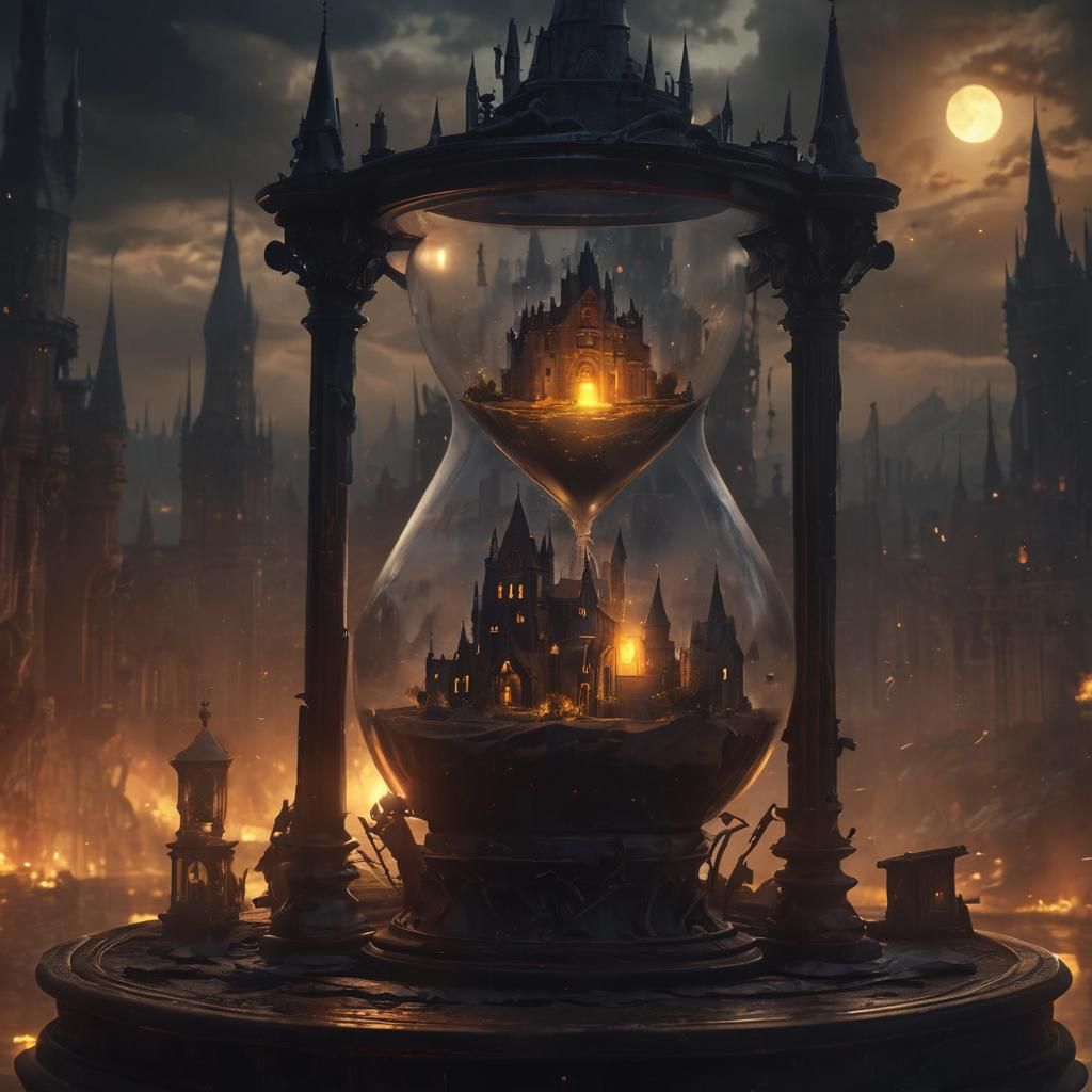 Hogwarts Castle in Hourglass of Light and Shadow