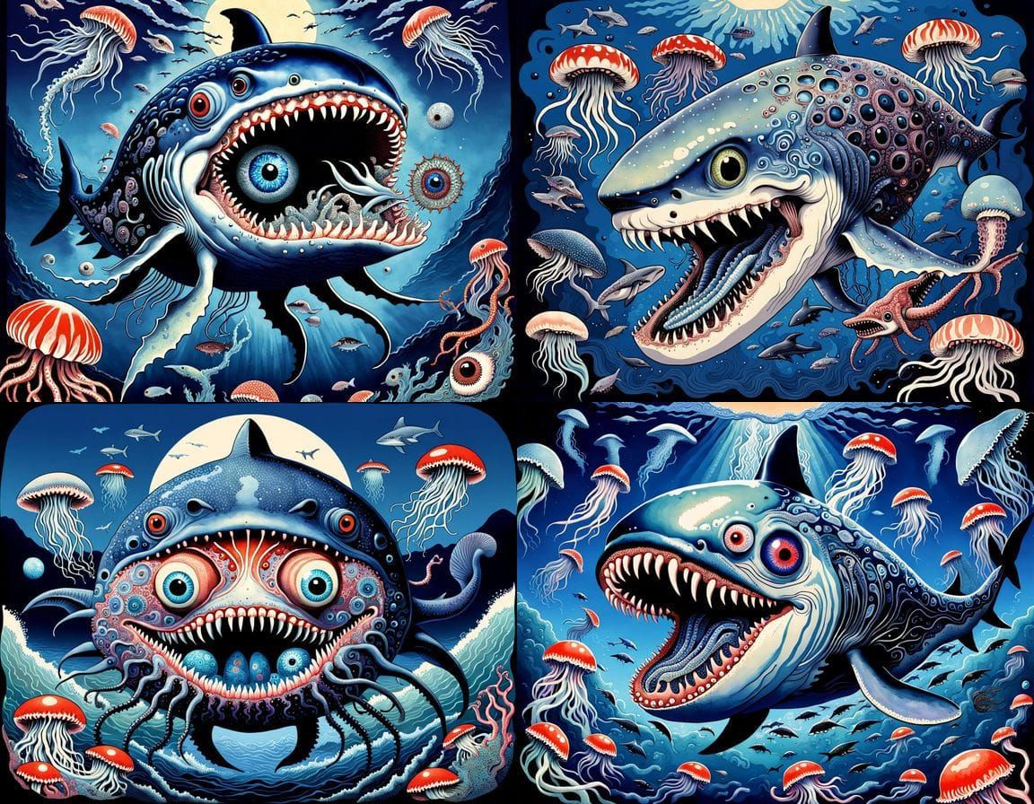 Whimsical Mutant Hybrid in Japanese Squalor, Poster Art