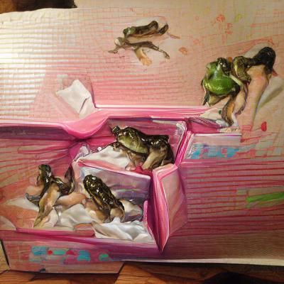 Frogs Spill from Shoebox in Accidental Scene