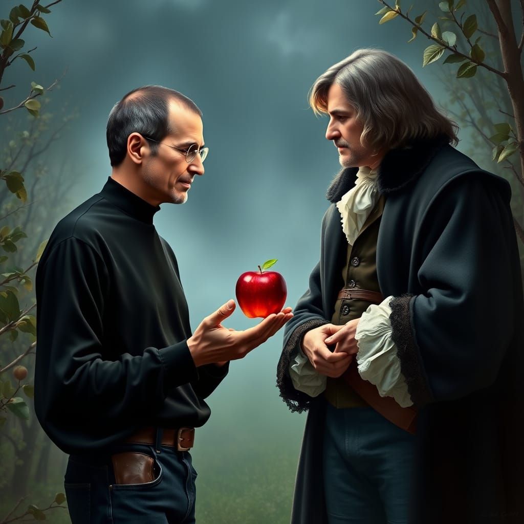 Visionary Minds Meet: Steve Jobs and Isaac Newton in an Ench...