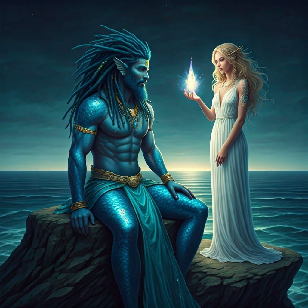 Majestic Sea King in Regal Pose