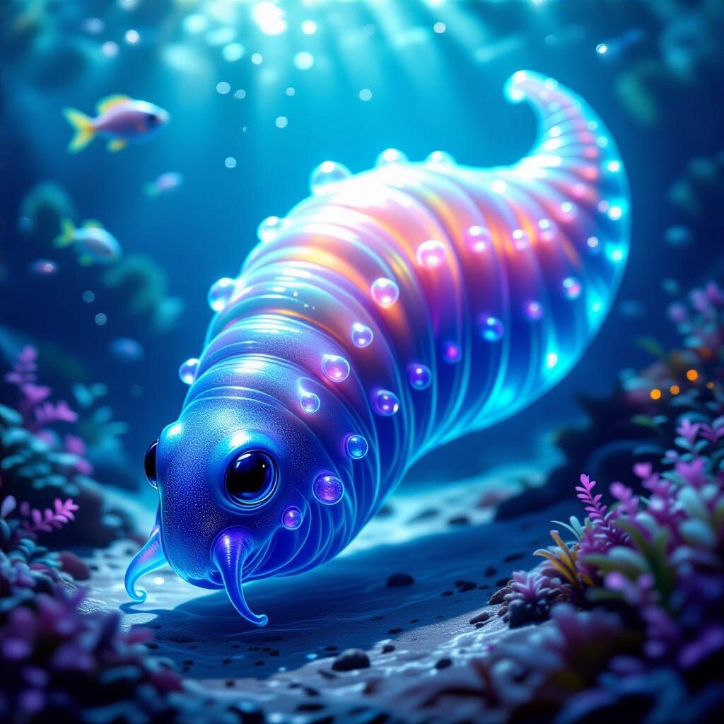 Humanoid Seaslug with Viscid Skin from Neptune