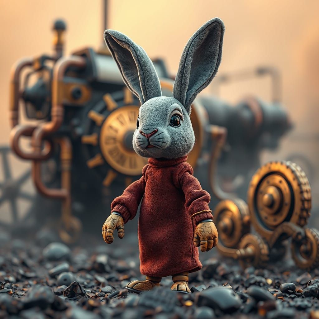 Surreal Steampunk Horror Scene