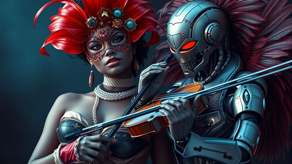 Nyamira and Robot Violinist: A Dreamlike Duo