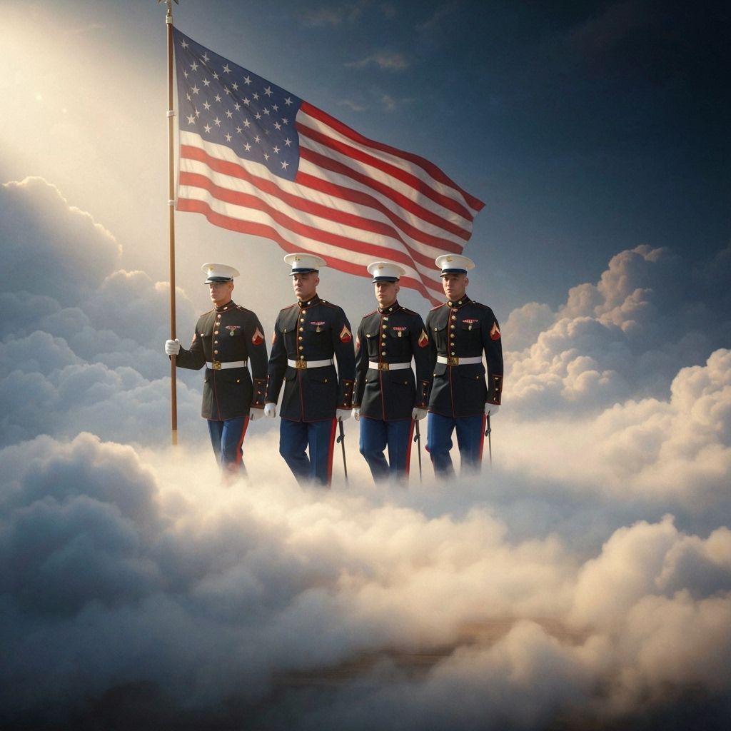 US Marines March Through Heaven in Luminous Cinematic Style