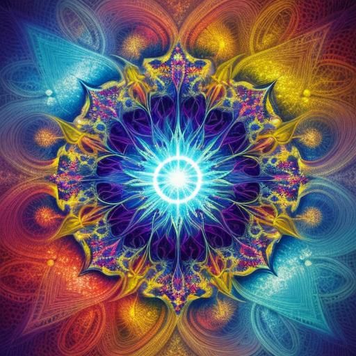 Divine Sunshine Beams in Abstract Cosmic Illustration