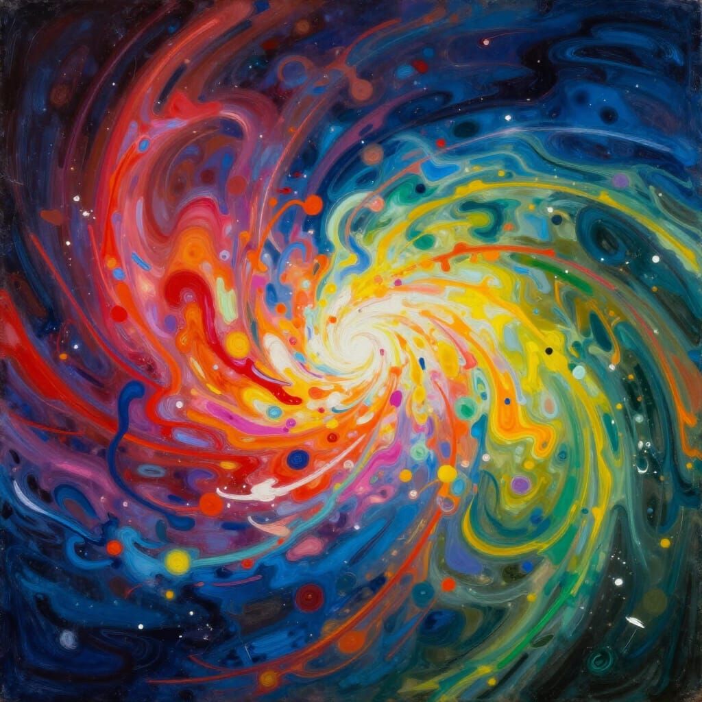 Abstract Expressionist Energy with Dynamic Lines