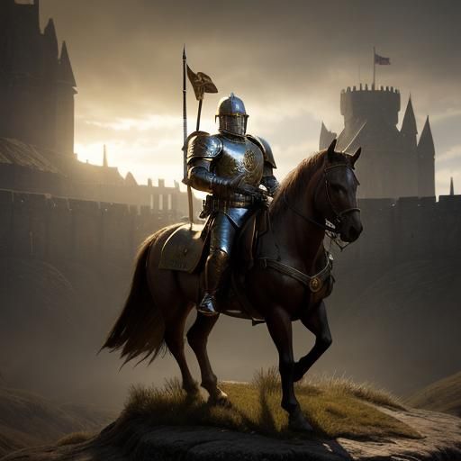 Anglo-Saxon Warrior in Heroic Fantasy 3D Rendering