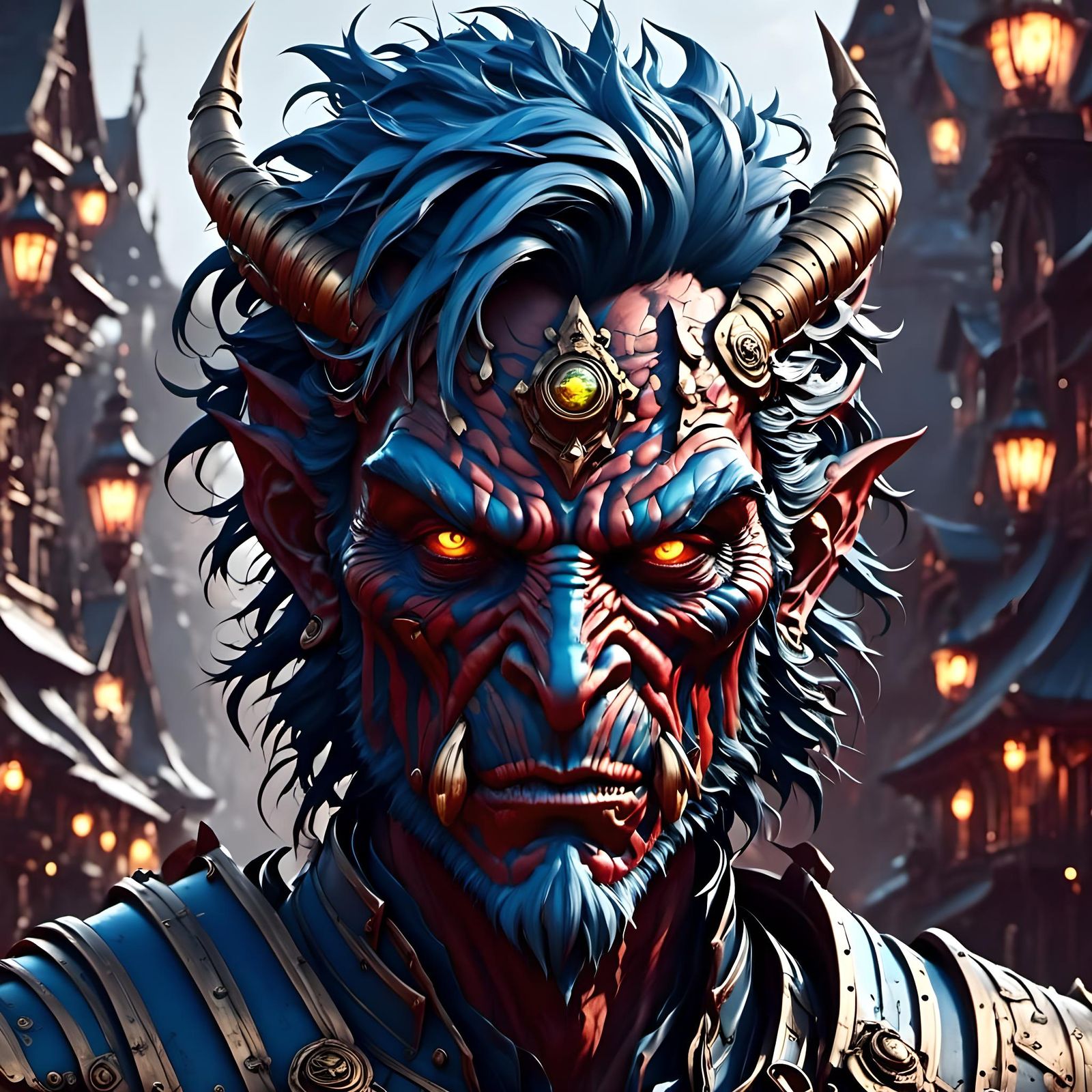 Blue Wolf Masquerade Mask