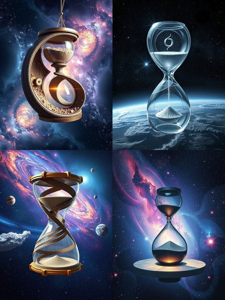 Infinite Hourglass in Moebius Shape - Hypnotic Digital Art