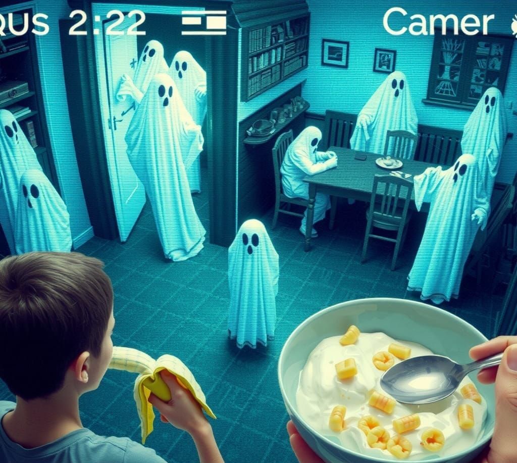 Morning TV in the Ghosthunters House