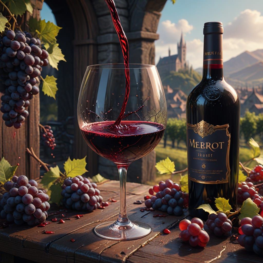 Merlot Day Celebration: Fantastical Wine Art