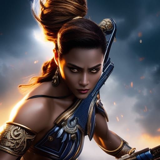 Hyperrealistic Merman Portrait in Deep Sea