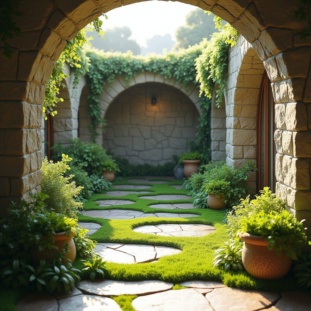 Fantastical Patio Design with Lush Greenery