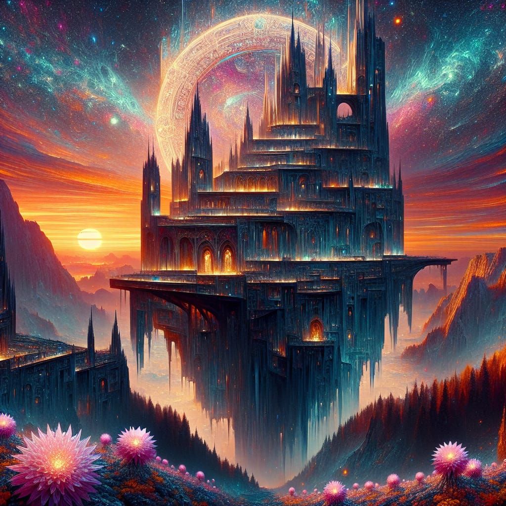 Selenite Cliffside Castle Concept Art