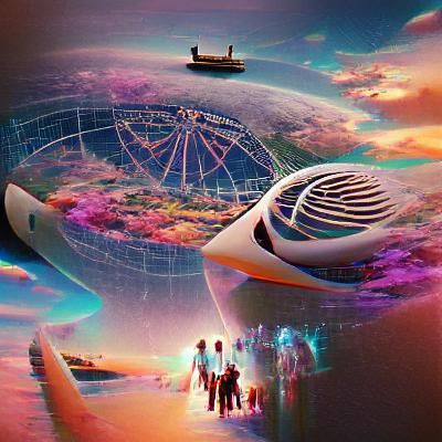 Futuristic Cityscape in Digital Art Style