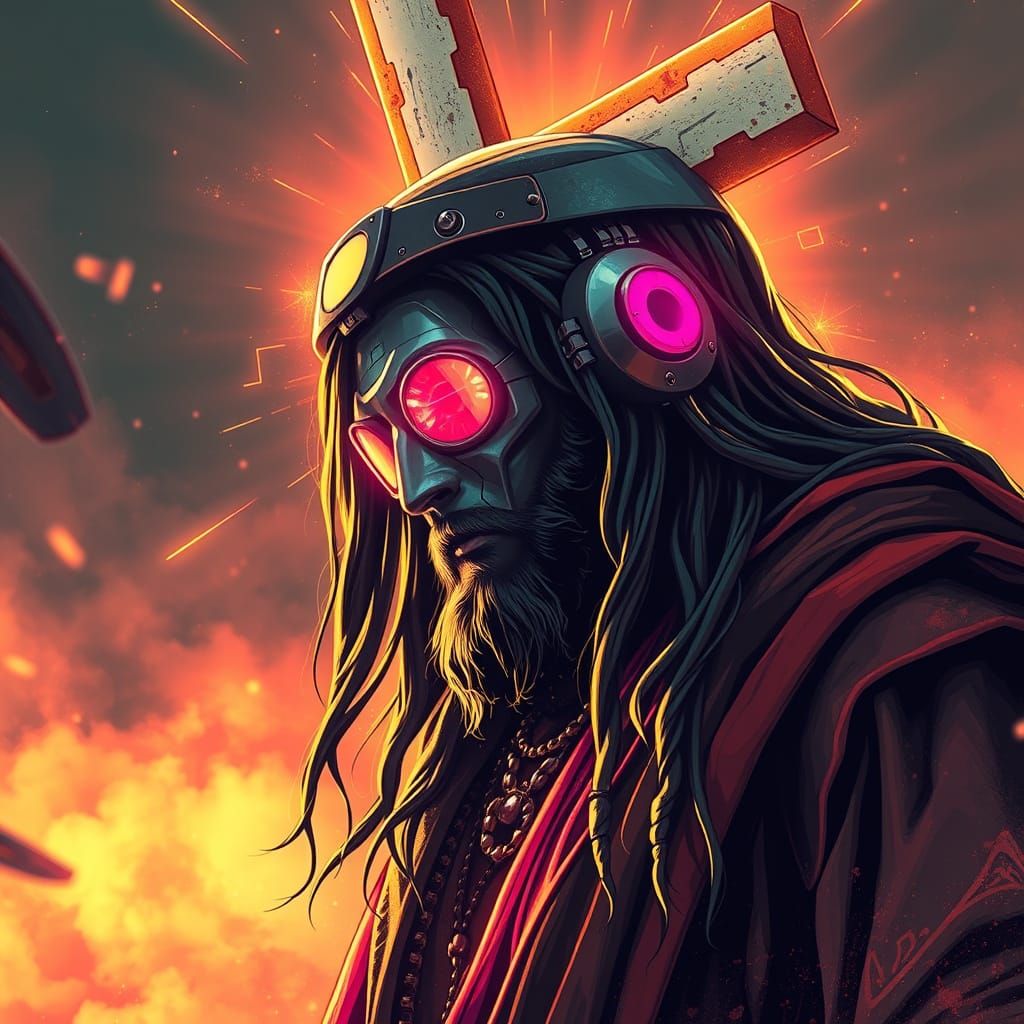 Jesus Christ Returns: Cyberpunk Style