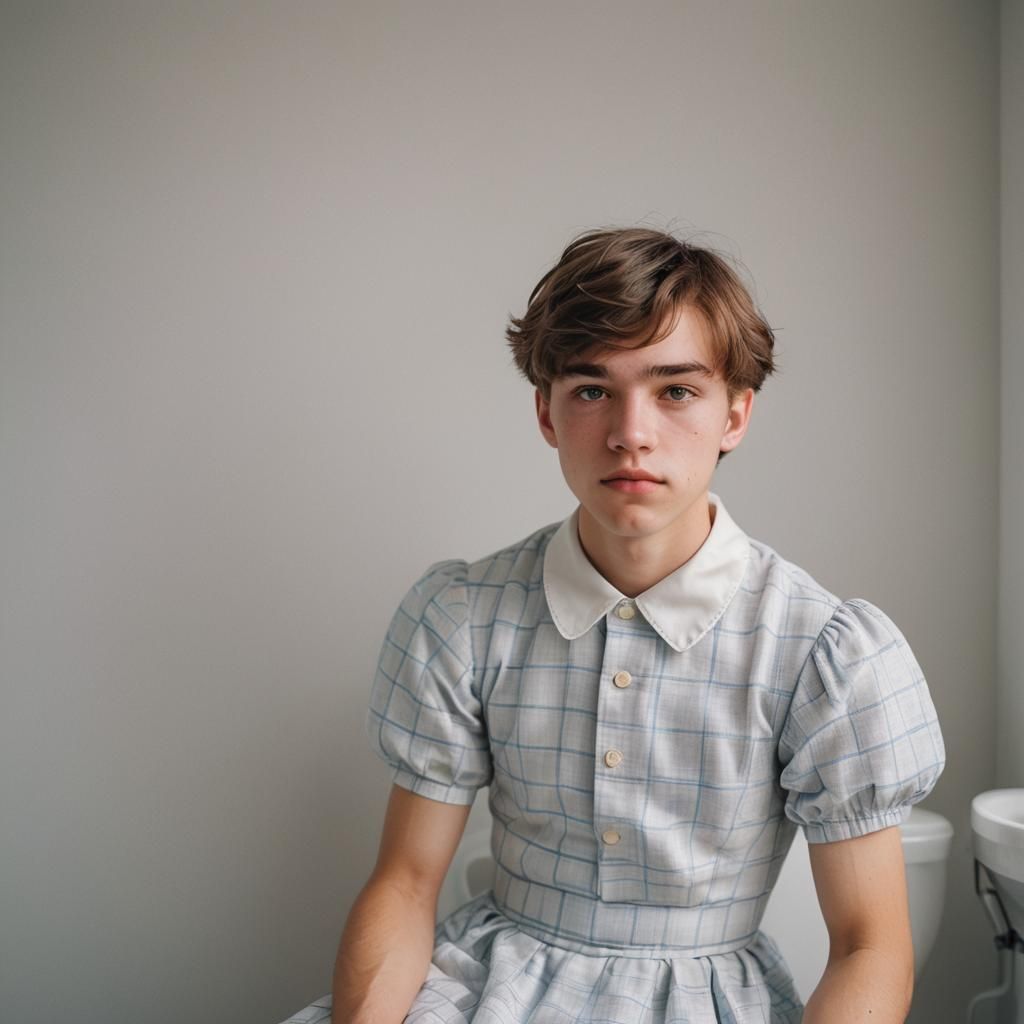 Boy in Dress: Hyperrealistic Portrait Photography