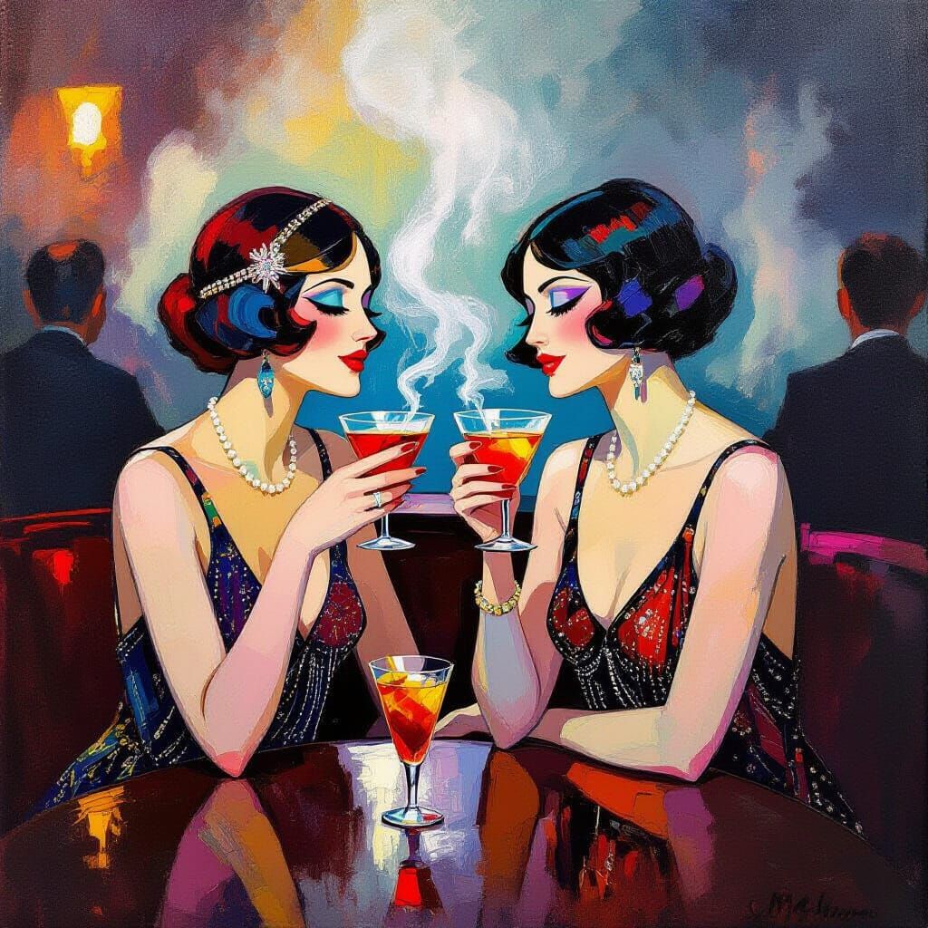 Jazz Age Women in Fauvism Style