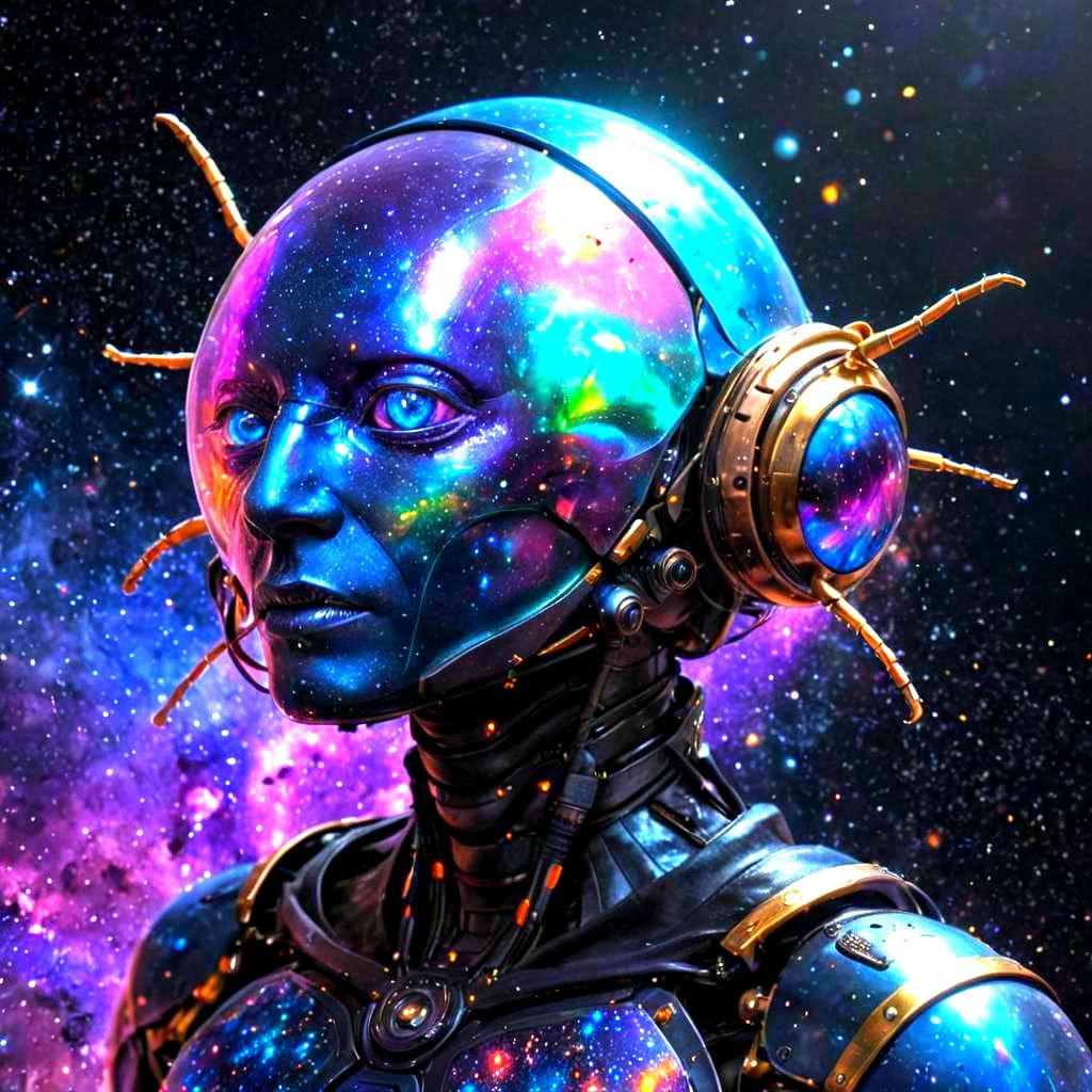 Cosmic Nebulae Beetle in Hyperrealistic Style