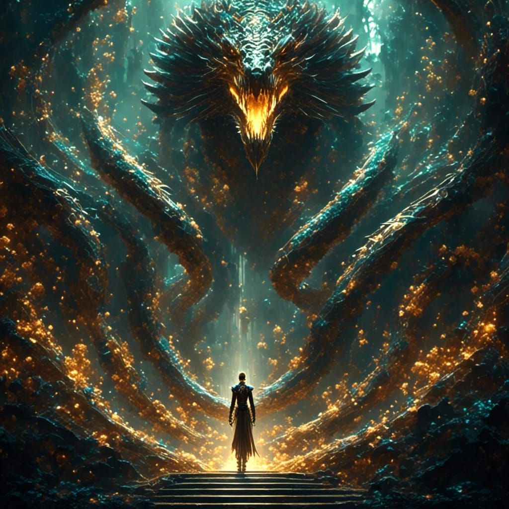 Surreal Snake Lair with Angel of Darkness