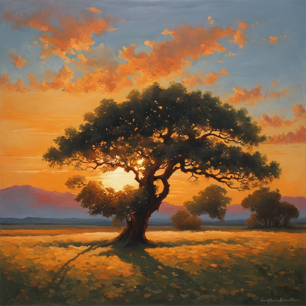 Tree at sunset
