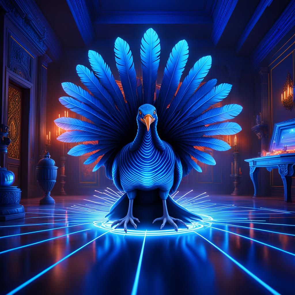 Cyber Security Turkey Detective in Laser Light