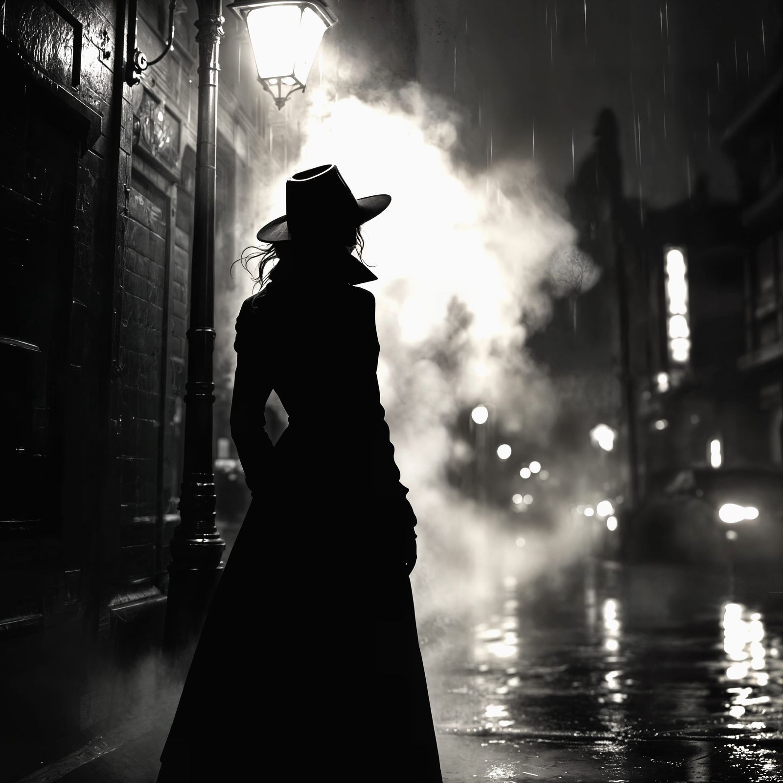 Moody Art Nouveau Film Noir Scene