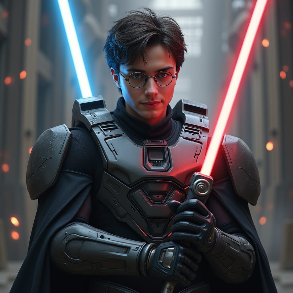 Harry Potter Wields Sonic Screwdriver-Lightsaber in Halo Arm...