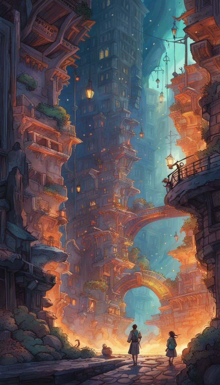 Dystopian Cyberpunk Monolith Gathering: Vector Art