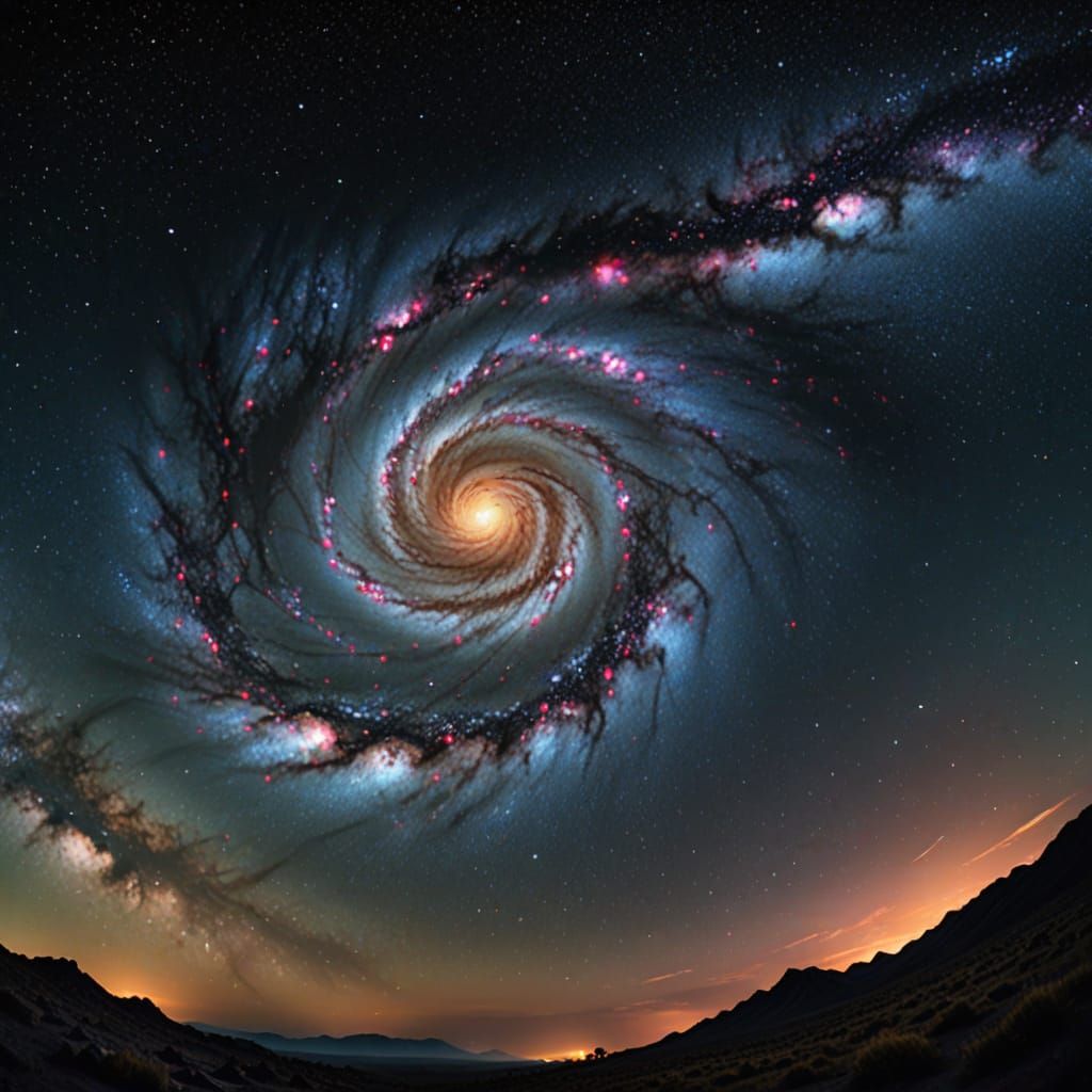 Cosmic Spiral Galaxy in UltraHD HDR
