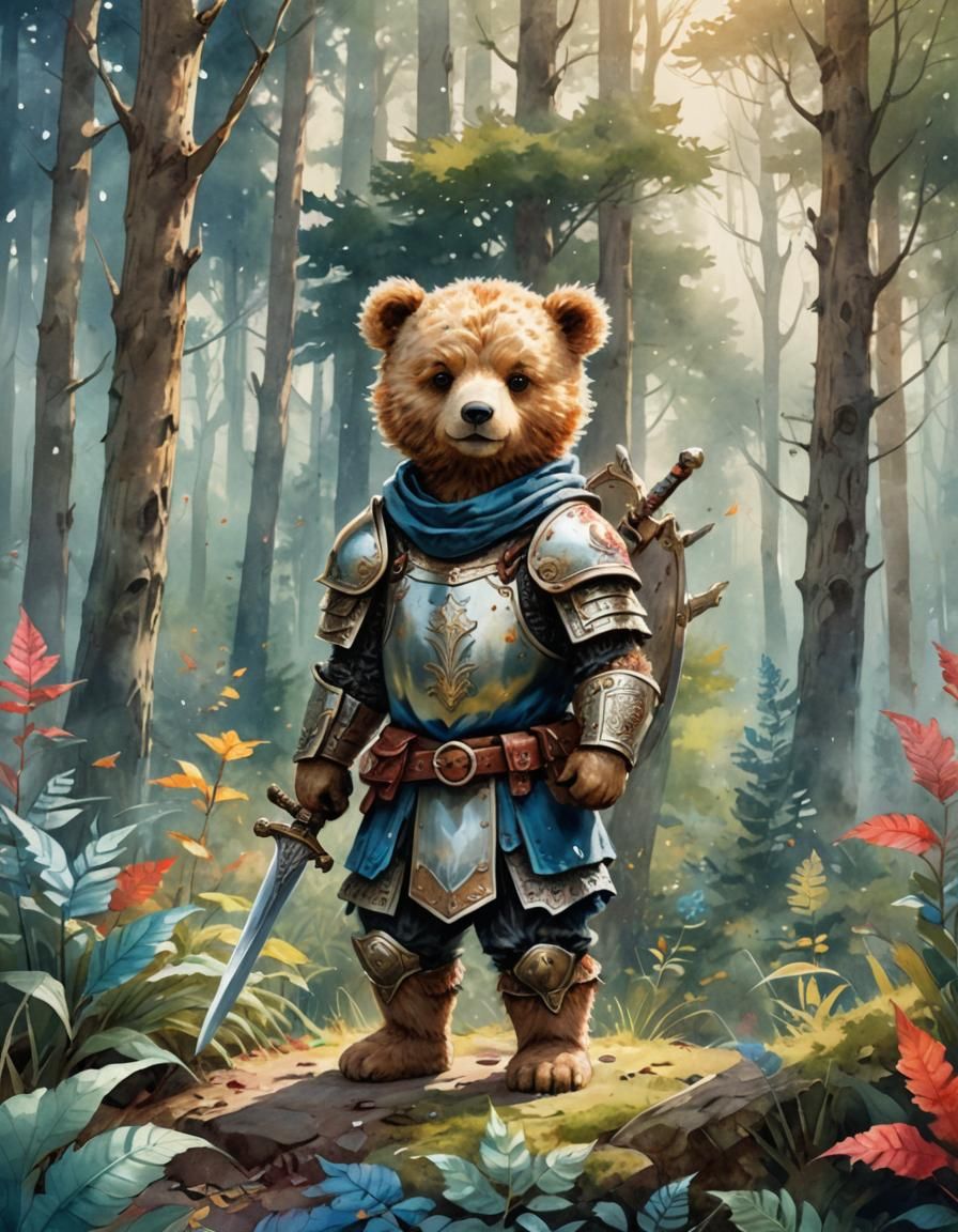 Little Teddy Bear Warrior