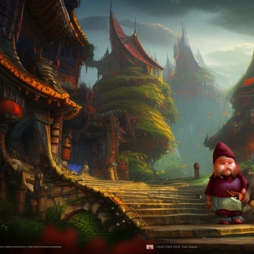 Shaolin Gnomes: Detailed Matte Painting in 8K